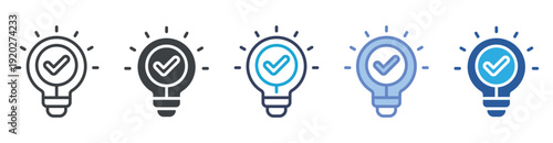 Solution icon set multiple style collection