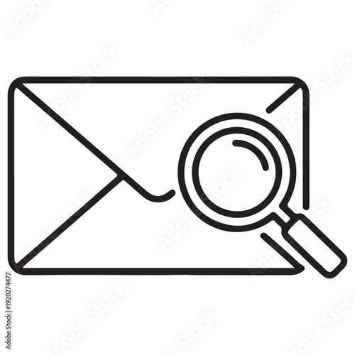 Photos email, search, envelope, magnifier, lookup, find, query, filter, inbox, message,