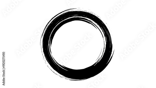 Black metal ring object closeup.