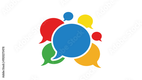 Colorful Speech Bubbles Communication Concept.