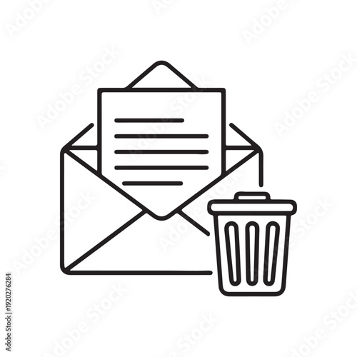 email, delete, envelope, trash, remove, discard, cleanup, spam, inbox, message, recycle, bin, erase,
