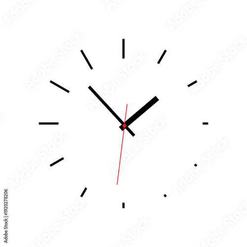 clock on white background