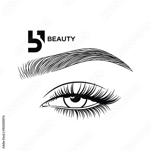 woman eye with long eyelashes and thick eyebrow