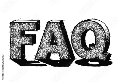 FAQ 3D Sketch Lettering Frequently Asked Questions Hand Drawn Illustration