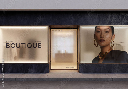 Boutique Windows Sticker Mockup