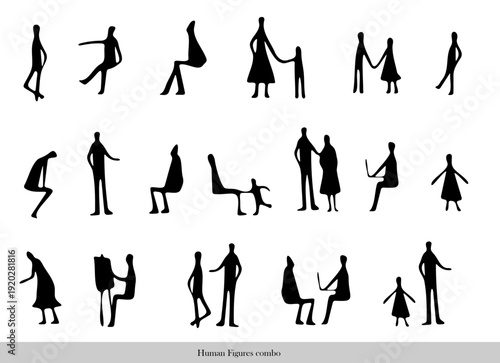 Vector silhouettes of People