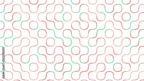 Seamless Organic Geometric Pattern Design in Soft Coral and Teal