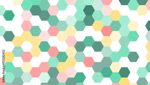Abstract Pastel Hexagon Geometric Pattern Background