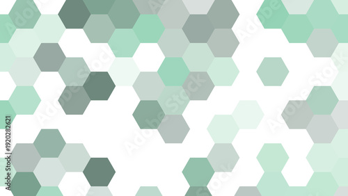 Geometric Hexagon Pattern Green White Background