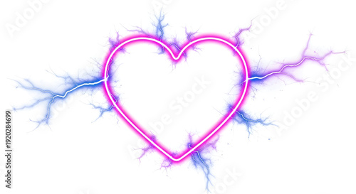 pink heart on white background