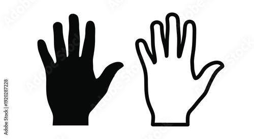 Two hands depicted in contrasting black and white silhouettes