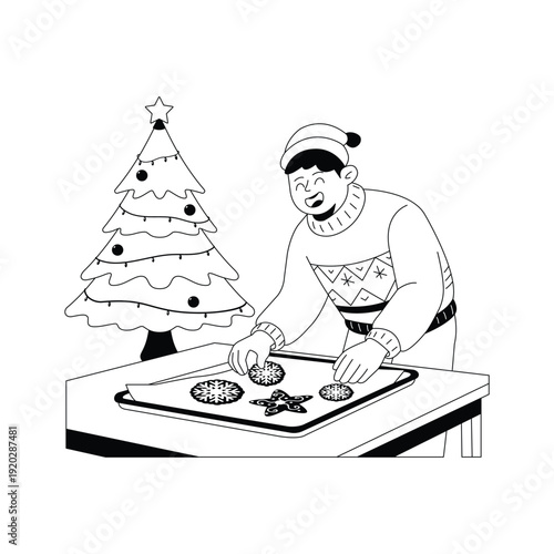 Take a look at this amazing glyph illustration of Christmas preparation