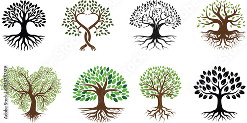 Tree of life, nature inspired art, wellness, spirituality, decor themes, intricate designs, silhouette, branches, leaves, patterns, black, white, roots, growth, organic, natural beauty, elegance,