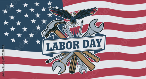 Celebrate labor day with patriotic spirit and honor to american workers