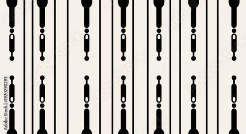 A series of identical black silhouettes of people standing in a row with hands raised against a plain light background viewed from the front