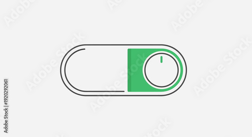 Simple Pill or Tablet Icon with Progress Indicator.