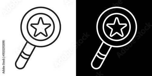 Talent Search White Icon Set Design