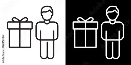 Employee Benefit White Icon Set Design