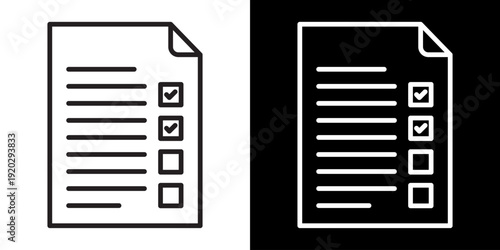 Employee Survey White Icon Set Design