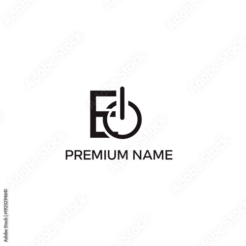 Modern Elegant Letter E Logo Design Template.