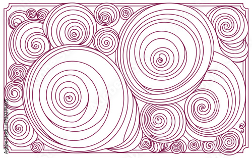 Swirls Pattern Outline Border Design