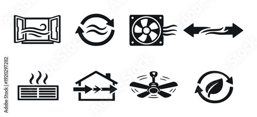 Home air circulation and ventilation with fans and vents