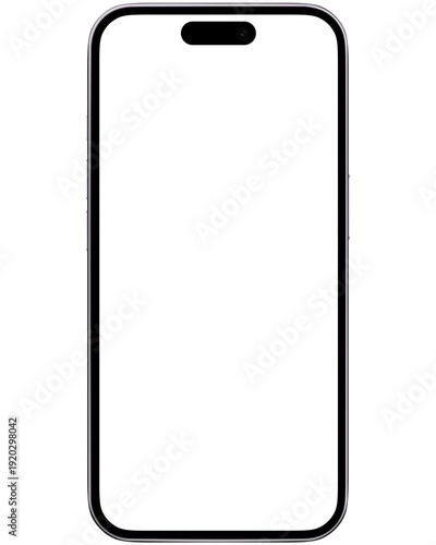 iphone 17 pro Lavender mockup with blank screen.