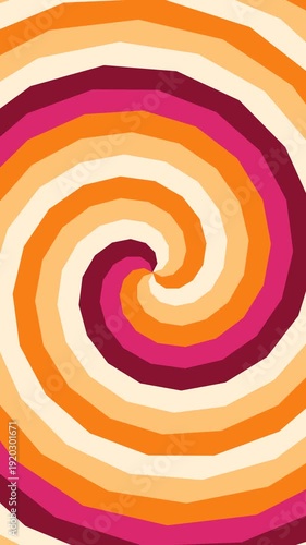 motion hypno Vertical Colorful spiral pattern with orange pink and white hues