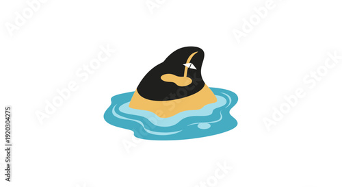 Jet Ski Water Vehicle Illustration Design.