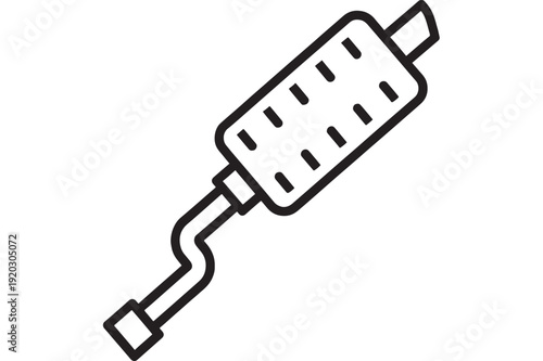 Screwdriver icon with flathead tip and thick handle, simple black outline vector tool symbol for repair, maintenance, DIY workshop, construction apps and UI