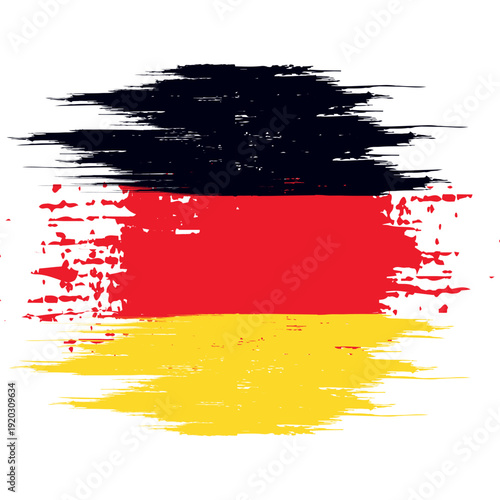 Germany brush flag, Germany flag brush watercolor flag design element