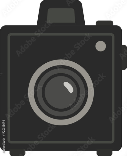 Black Compact Camera Illustration