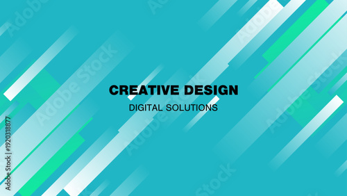 ターコイズカラーのモダン幾何学ベクター背景
