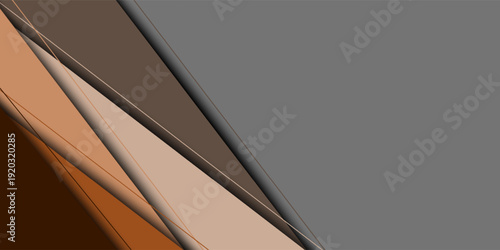 brown paper vector background overlap dimension 3d graphic message board for text and message design frame line shadow for modern web design eps10