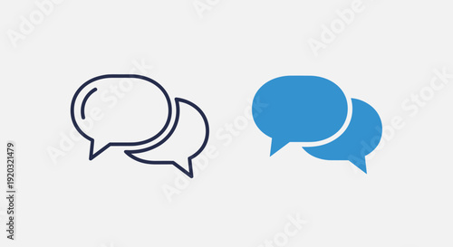 Speech Bubbles Icon Set Communication Symbols.