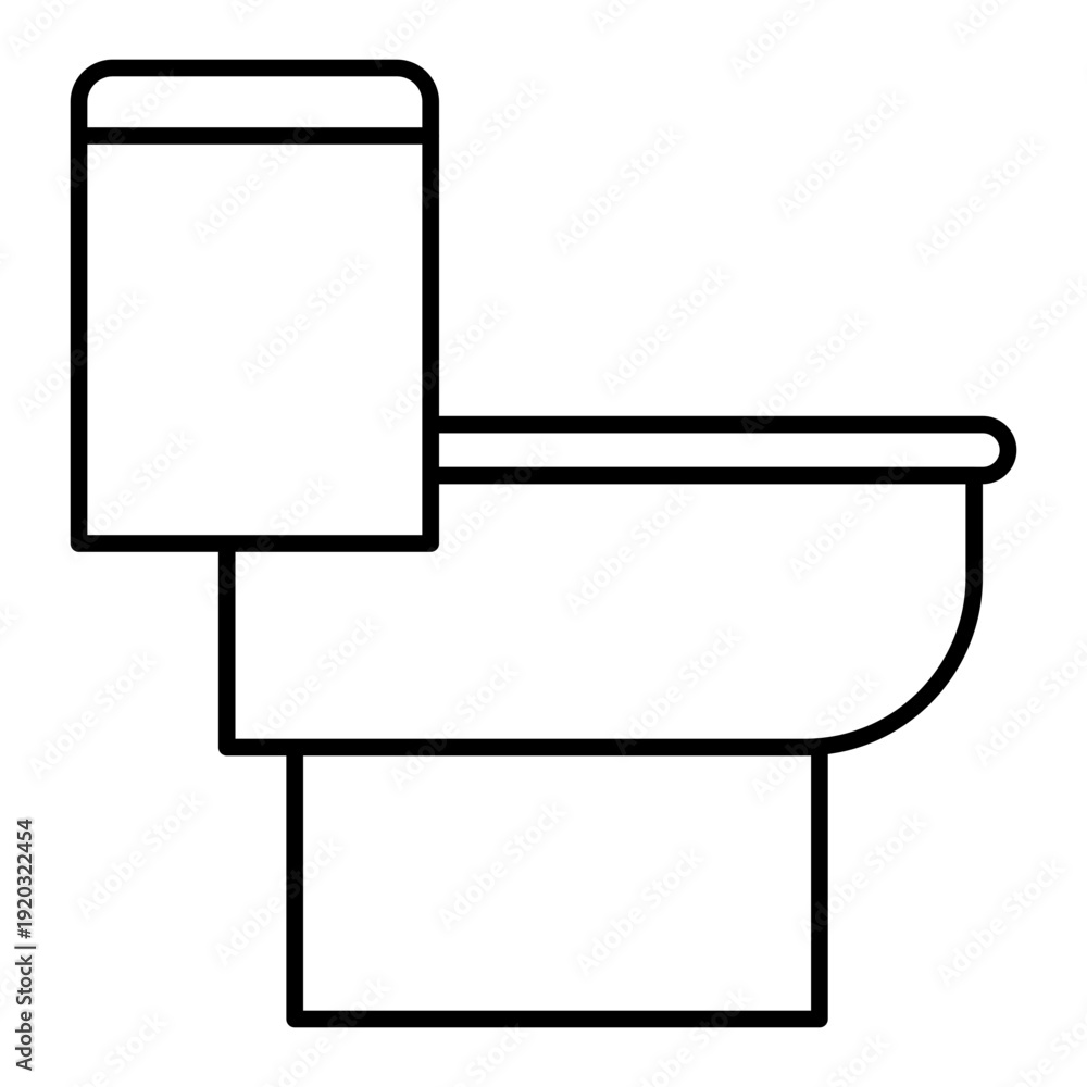 Fototapeta premium restroom line icon with editable stroke