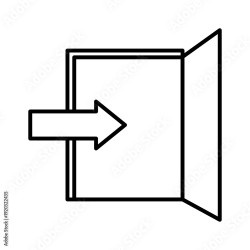 entrance line icon with editable stroke