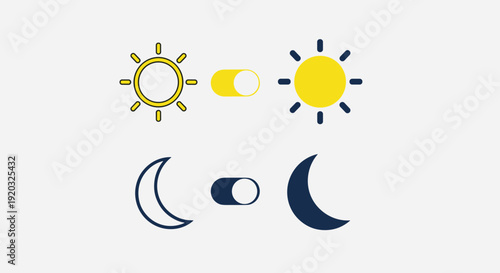 Sun Moon Phases Celestial Bodies Illustration.