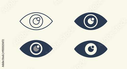 Set of Simple Eye Illustrations.
