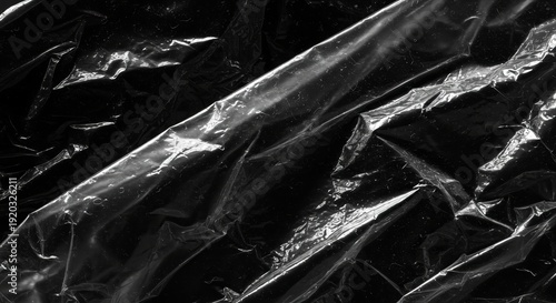 Elegant Black Silk Fabric Texture Luxury Dark Abstract Background.