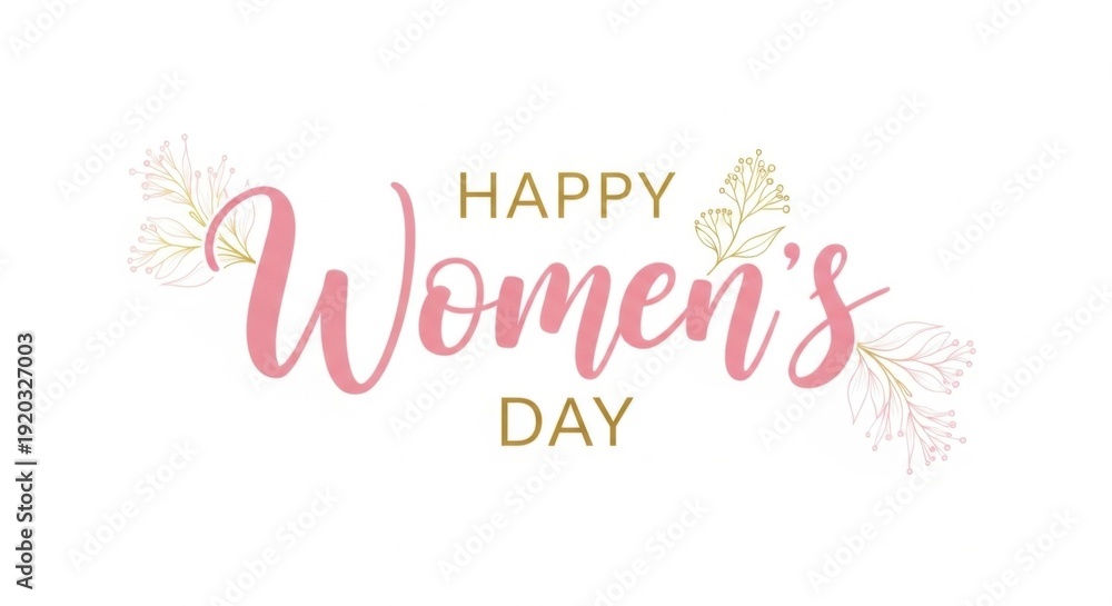 Fototapeta premium Happy Women's Day greeting with flowers