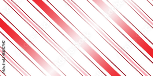 Candy cane Christmas background, peppermint diagonal stripes print seamless pattern