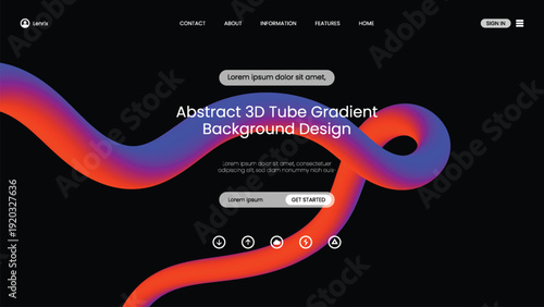 Futuristic 3D Ribbon Wave Background with Smooth Curves