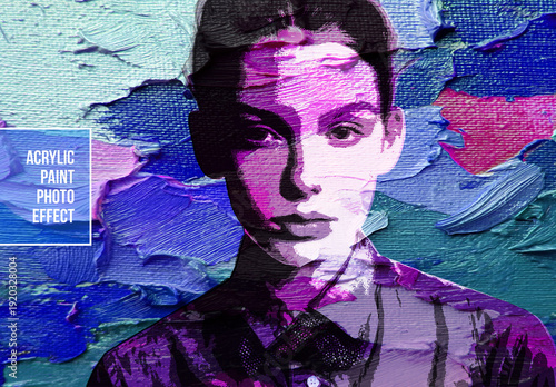 Acrylic Paint Photo Effect