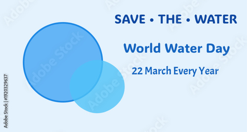 World Water Day Poster – Blue water Circles with Awareness Text