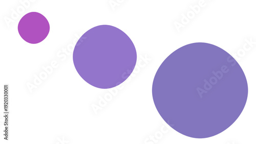 Purple Circle Progression – Diagonal Gradient Sizes in Sequence