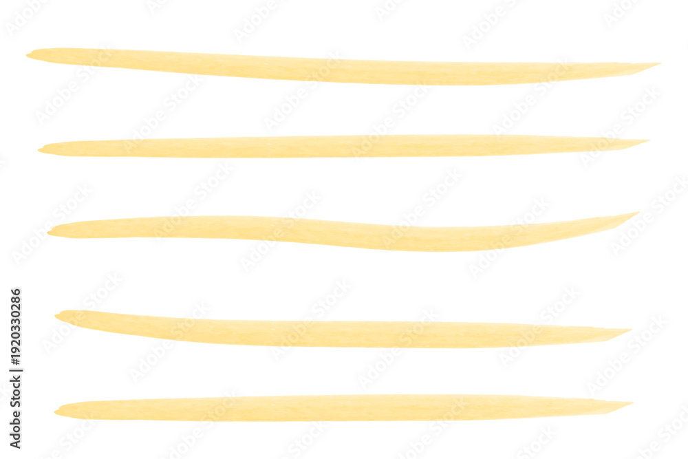 Obraz premium 水彩タッチのオレンジ色横線素材セット