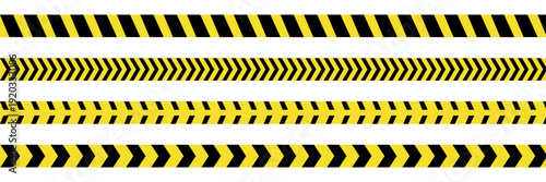 black and yellow striped danger ribbon collection