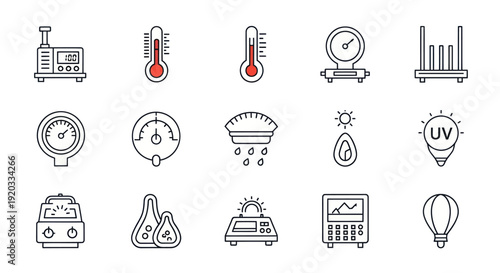 Scientific Instruments Icons: Measurement, Testing, and Research Tools