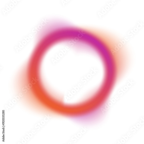 Portal-shaped neon circle pulses with luminous fluid energy. Blue and green gradients blend smoothly across the rounded surface. The abstract design conveys motion and futuristic depth.